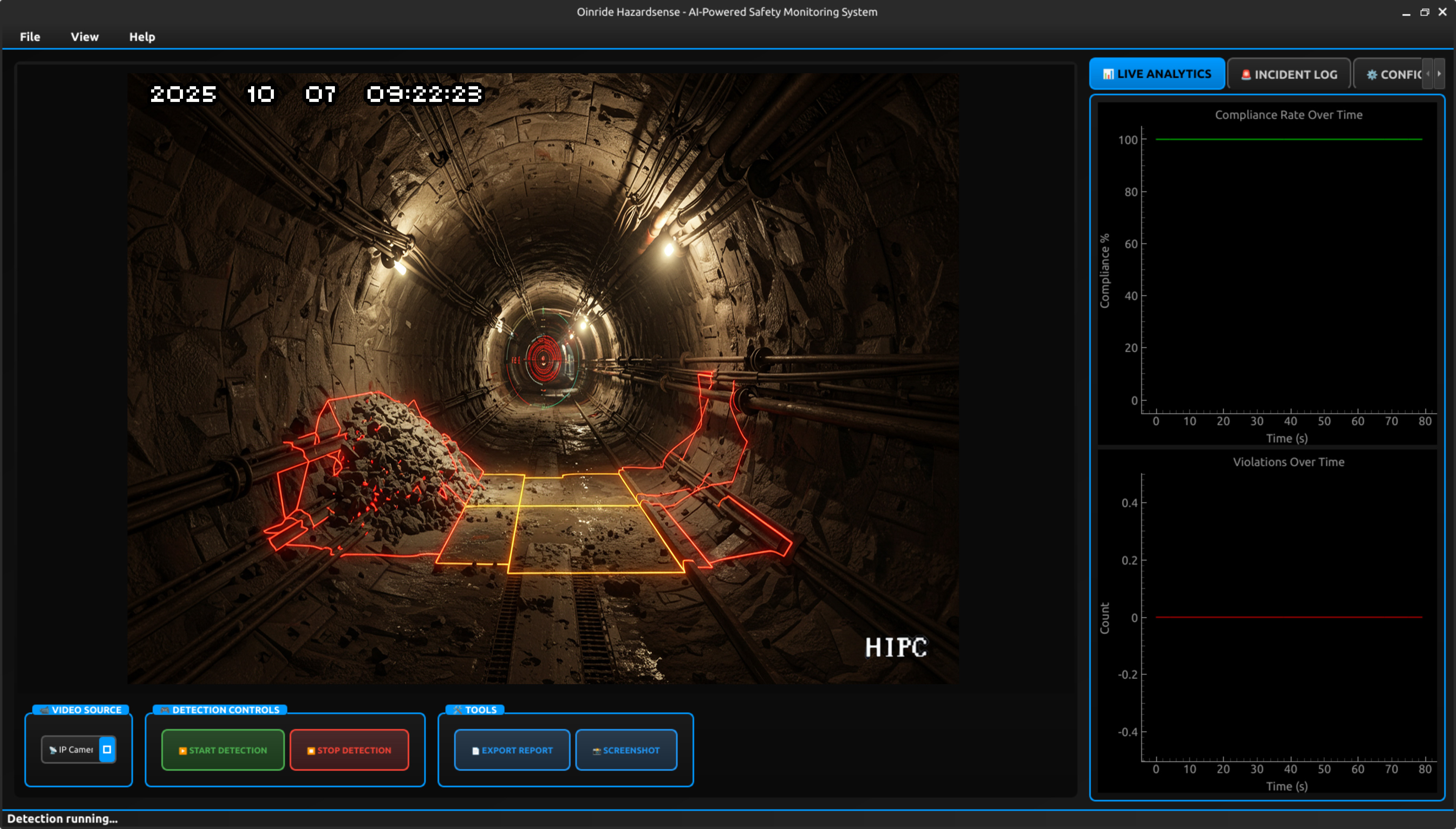 HazardSense Dashboard Interface