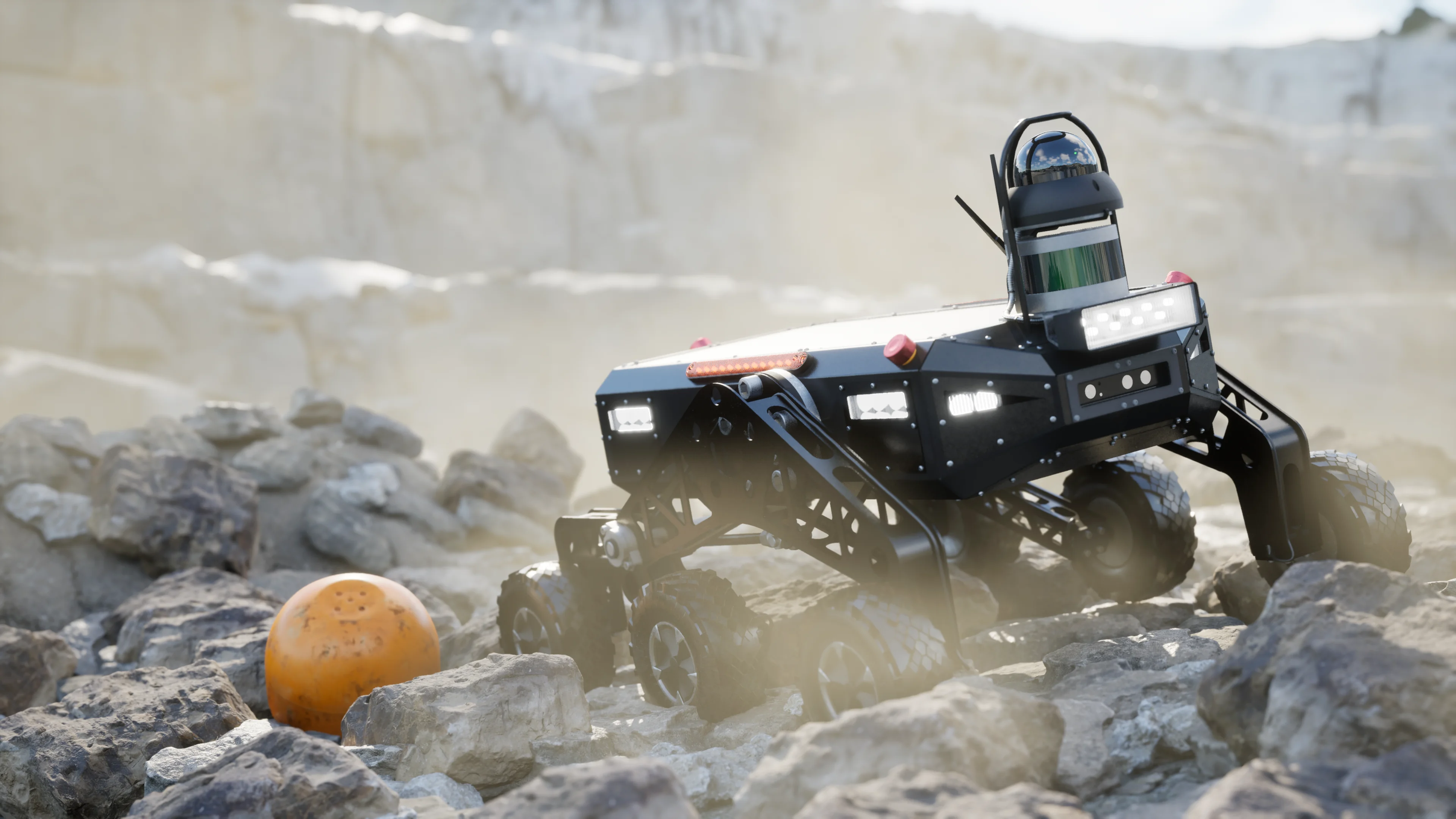 AutoJoe-robotti suorittaa räjäytysliikkeen seurantaa